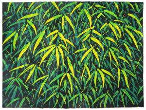 Bambus - Acryl auf Büttenpapier - 60x80cm